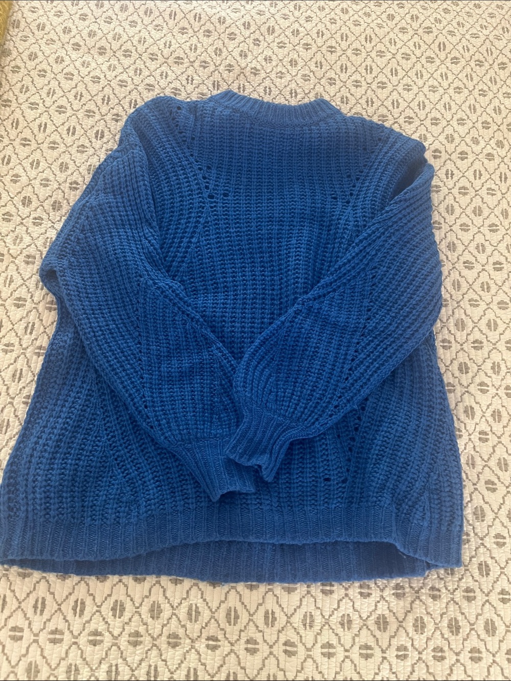 Anine Bing jolie Royal Blue Crewneck Knit Sweater